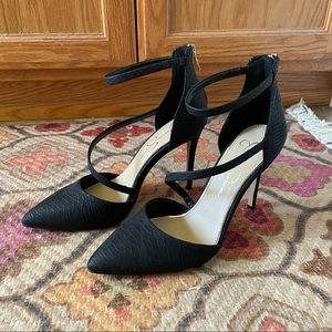 Jessica Simpson Sexy Black Strappy Pump Heels
